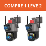 Câmera Dupla 5g Wi-Fi Full HD 1080p a Prova d'Agua + Cartão de Memória 32gb